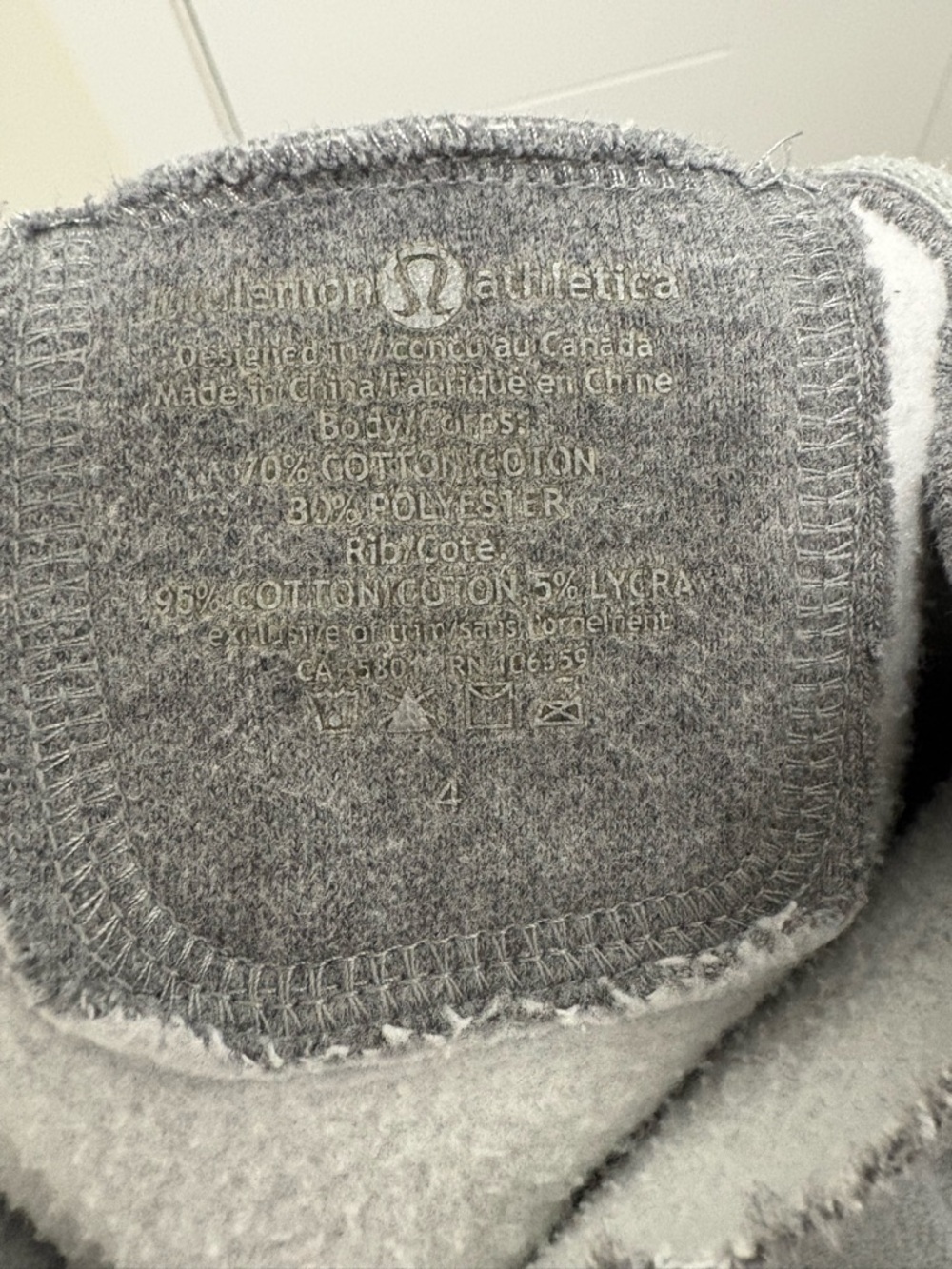 lululemon athletica Gray Patch Sweatshirt with Bright Green Logo - Picture 6 of 6